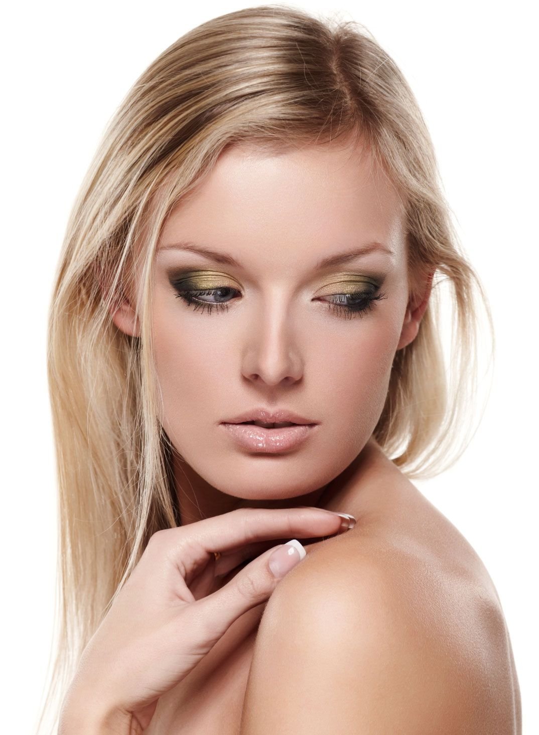 Person Posing with Face Over Shoulder Person Posing with Face Over Shoulder